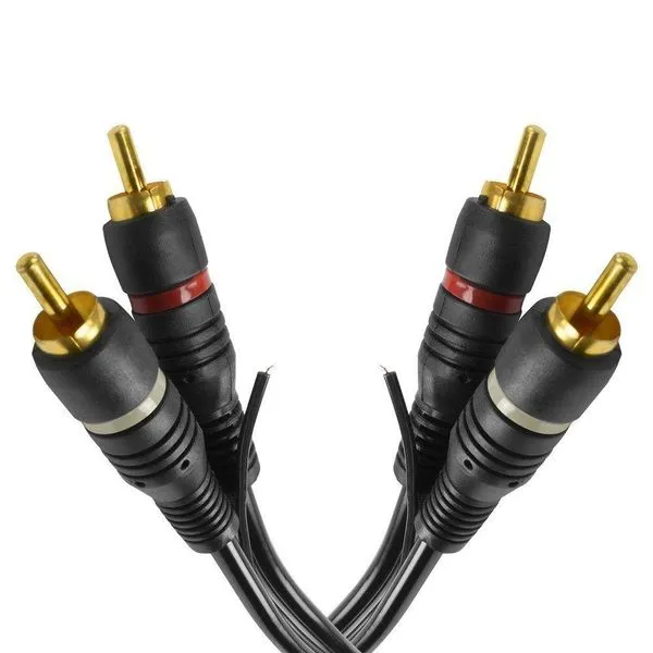 Cabo De áudio Evus C-0182 Rca Macho ×2 Rca Macho Gold 3m