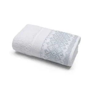 Toalha de Banho Melody com Renda Nice Bouton Branco