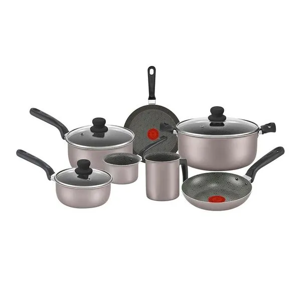 Conjunto de Panelas 7 Peças Rochedo Imusa Talent com Antiaderente Tefal Cinza