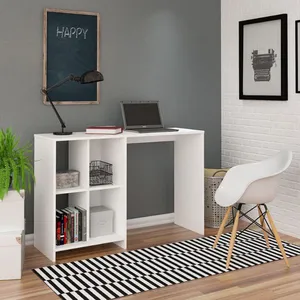 Escrivaninha Artely Matrix com 4 Nichos 110cm de Largura Branco Fosco