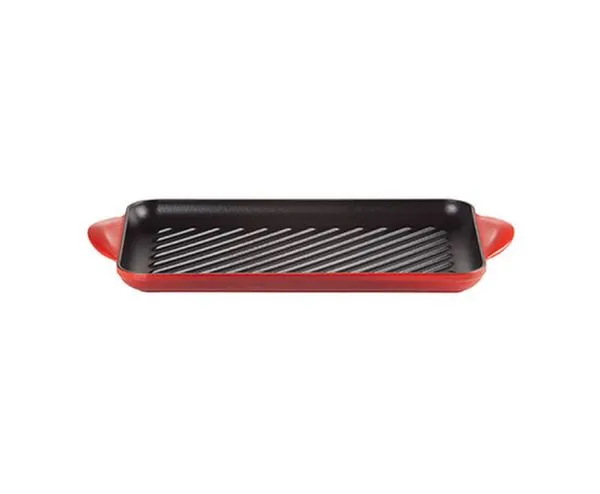 GRELHA LE CREUSET RETANGULAR 32CM TRADITIONAL Vermelho