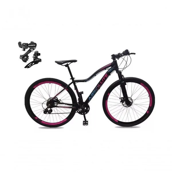 Bicicleta Feminina Aro 29 Absolute Hera 24v Alumínio Câmbios Shimano Freio A Disco Preto 15