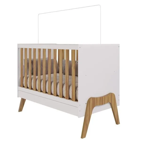 Berço Guti Retrô - Moveis Peroba Amendoa-branco