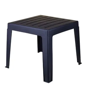 Mesa Plástica Cazza Anádia Preta 40x40cm