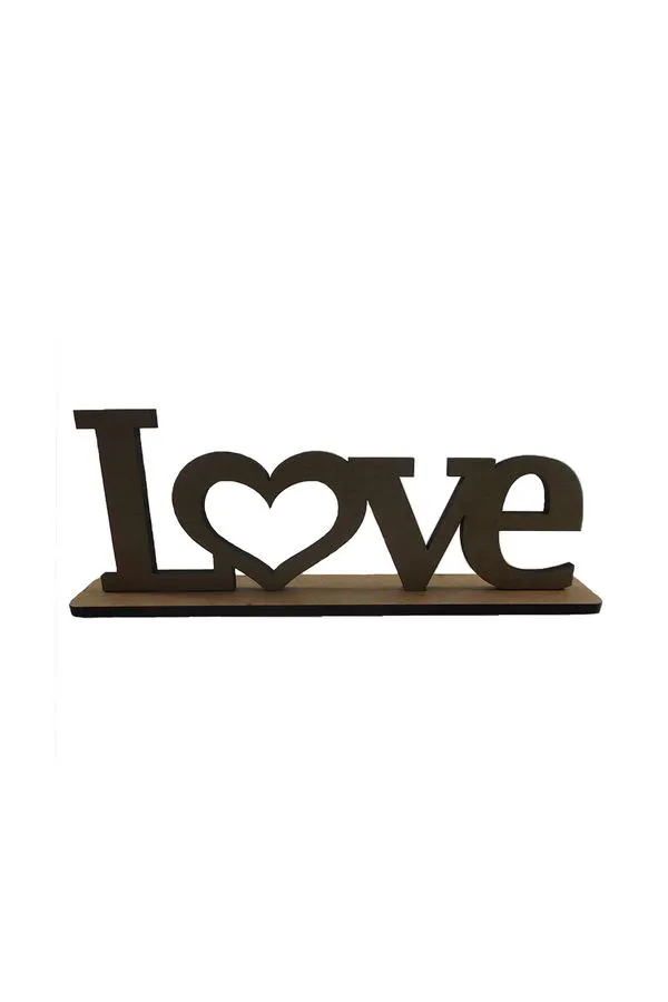 Recorte Decorativo Love de Mdf 30x6cm