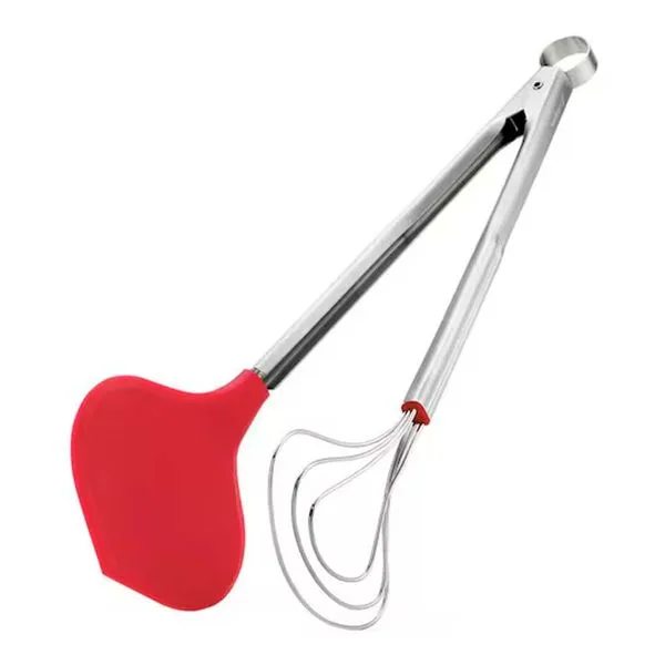 Pinça para Peixe com Trava Cuisipro em Silicone Vermelho com Inox