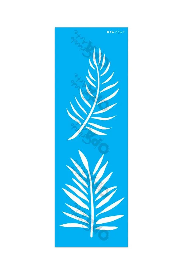 Stencil Opa 10x30 Folhas Palmeira 2569