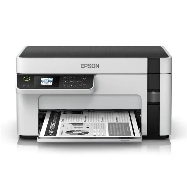 Multifuncional Tanque de Tinta Epson EcoTank M2120 Wireless Impressora, Copiadora e Scanner Branco / Bivolt