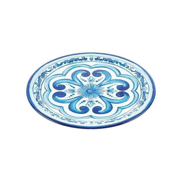 PRATO DE JANTAR GUZZINI EM MELAMINA 27,5CM AZUL 28191152