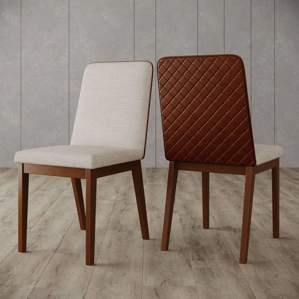 Conjunto 2 Cadeiras Pietra P/ Mesa De Jantar Detalhes Corano Nature Com Courano E Linho