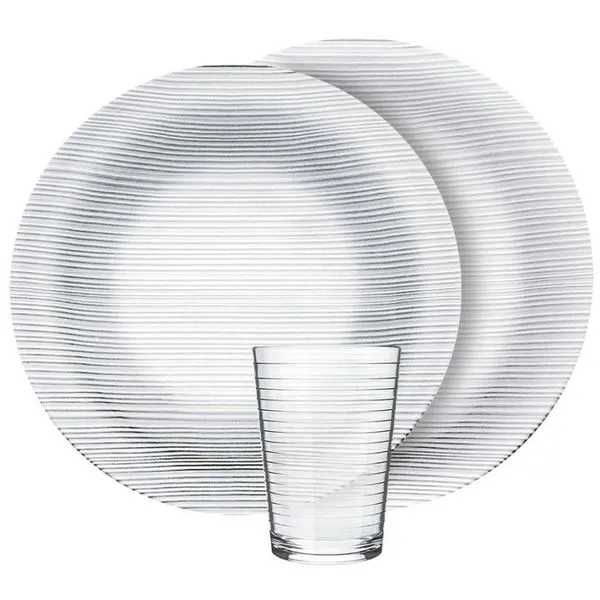 Aparelho de Jantar Diamante 12 Peças Duralex Transparente