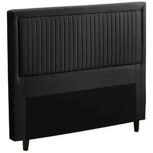 Cabeceira para Cama Casal Dobuê Berlim em Tecido Velopus Preto