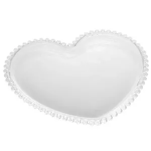 Prato Raso Wolff Coração Pearl - 20 cm Transparente