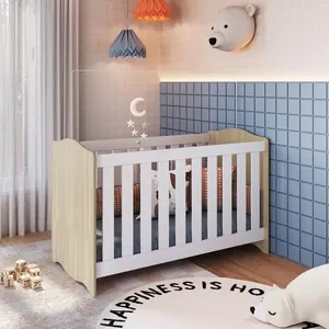 Berço Infantil Cama 3 em 1 Regulagem de Altura Carvalho Araguaia