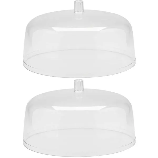 Kit 2 Cúpulas para Prato de Bolo 30cm Tampas Boleira Natural Cozinha Padaria Confeitaria OU
