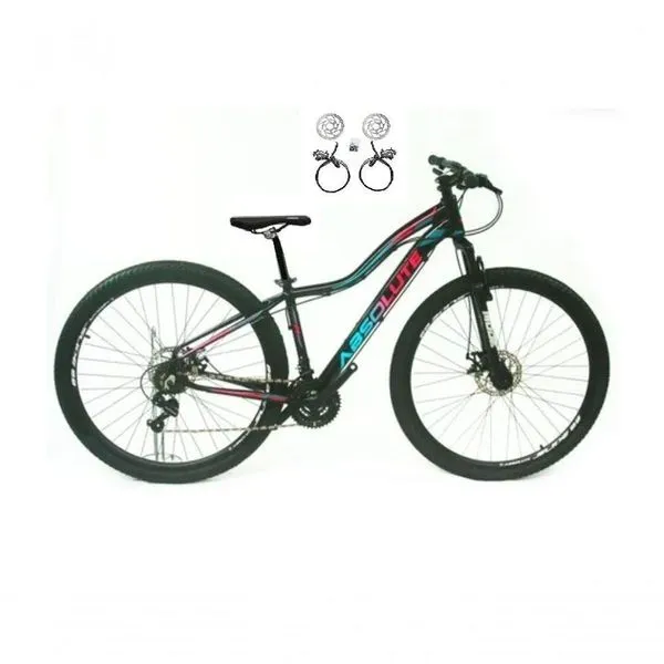 Bicicleta Aro 29 Absolute Hera Feminina Alumínio 21v Freio Hidráulico Garfo Suspensão Preto 17