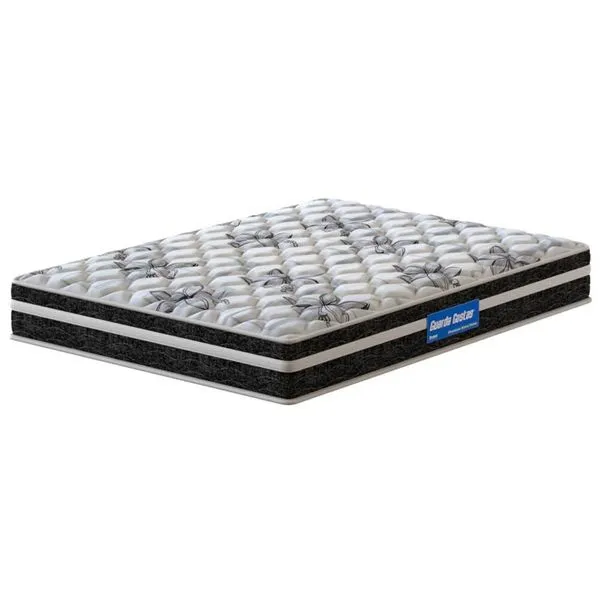 Colchão de Casal Probel Guarda Costas Premium Extra Firme Espuma D20, 28 e 33 22x138x188cm Branco com Preto