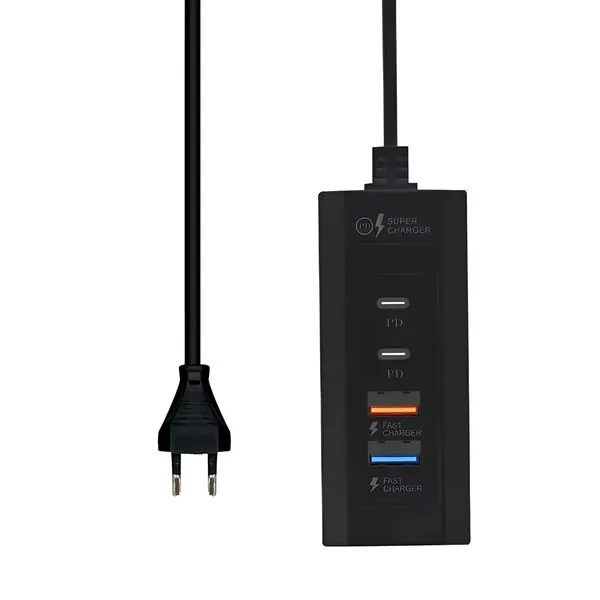 Carregador Hub 4 Entradas USB USB-C