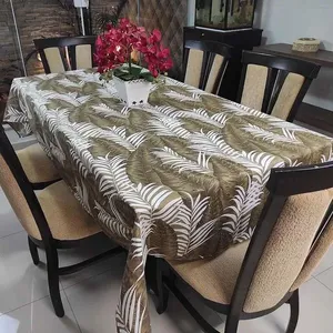 Toalha De Mesa Térmica Impermeável 1,50M X 2,00M 4 A 6 Cadeiras - Folhagem