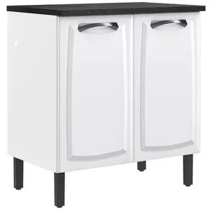 Balcão Duplo Itatiaia New Premium com 2 Portas e 2 Prateleiras - 80cm de largura Branco