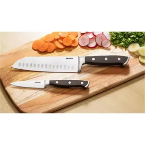 Faca Brinox em Aço Inox Santoku Infinity 7 Polegadas Preto com Inox