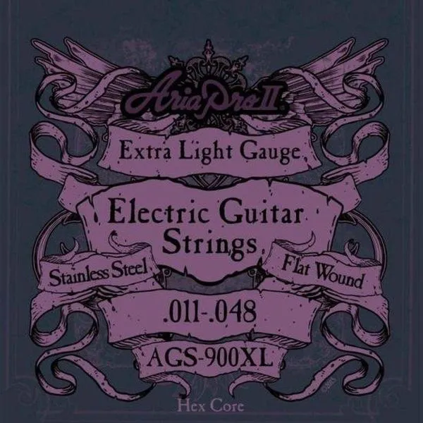 Encordoamento Guitarra Flat Wound .011 Aria Pro Ii