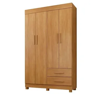 Guarda Roupa Leblon 4 Portas 2 Gavetas 5 Prateleiras - Benet Cinamomo