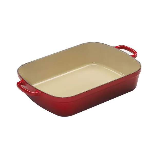 ASSADEIRA RETANGULAR LE CREUSET 37 CM SIGNATURE VERMELHO 201843706