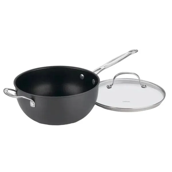 PANELA CUISINART CHEF'S CLASSIC ANODIZADA COM ALÇA AUXILIAR E TAMPA 6354-24H