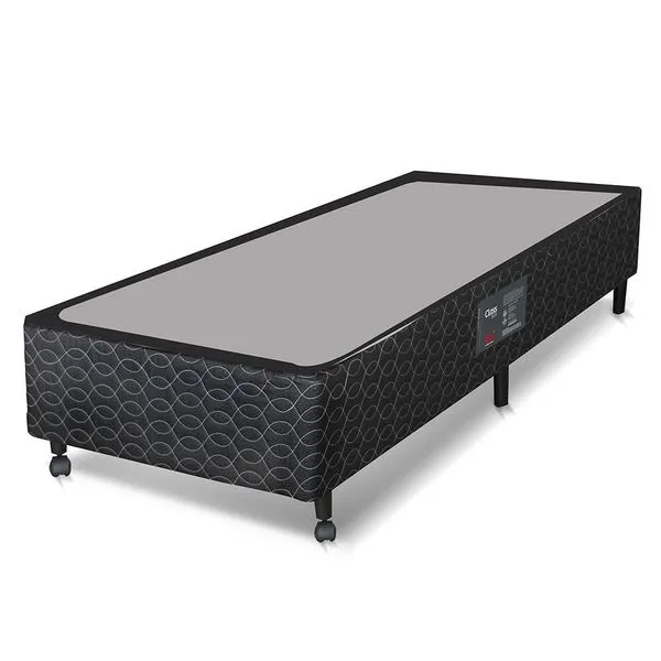 Base Box para Colchão de Solteiro Castor Class 39x78x188 cm Cinza com Preto