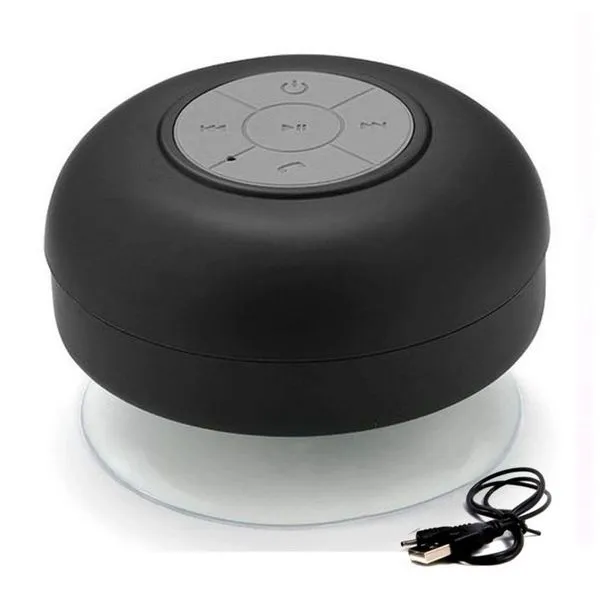 Mini Caixa de Som com Bluetooth e Microfone Resistente à Àgua Cor Preto