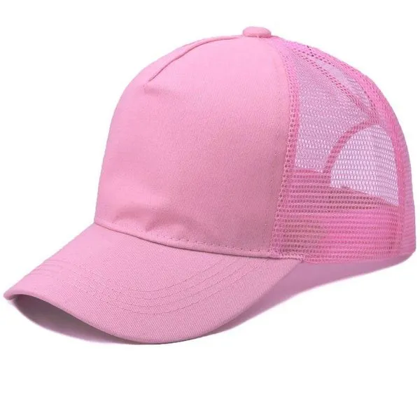Boné Aba Curva Trucker Telinha Telado Snapback rosa