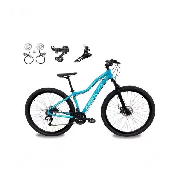 Bicicleta Aro 29 Absolute Hera Feminina 24v Alumínio Câmbios Shimano Freio Hidráulico Azul 17
