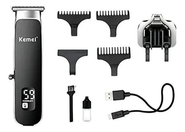 Barbeador Elétrico Kemei Km-1893 Aparador De Barba E Cabelo 110V/220V - 2 em 1