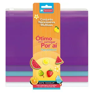 Pasta Zip Bag Chies Safe Make Up Sanfonada com 5 Unidades