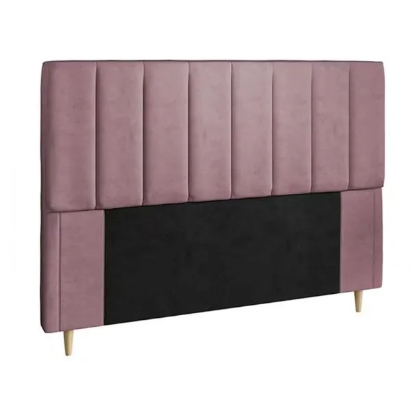 Cabeceira para Cama Box Queen Veneza com Revestimento em Veludo Dobuê Rosê