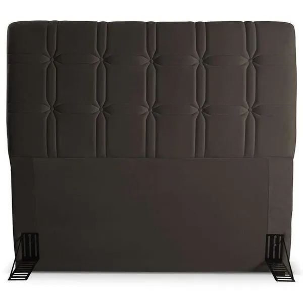 Cabeceira para Cama de Casal Hellen Zeus com Revestimento Platinum - 140cm de largura Marrom