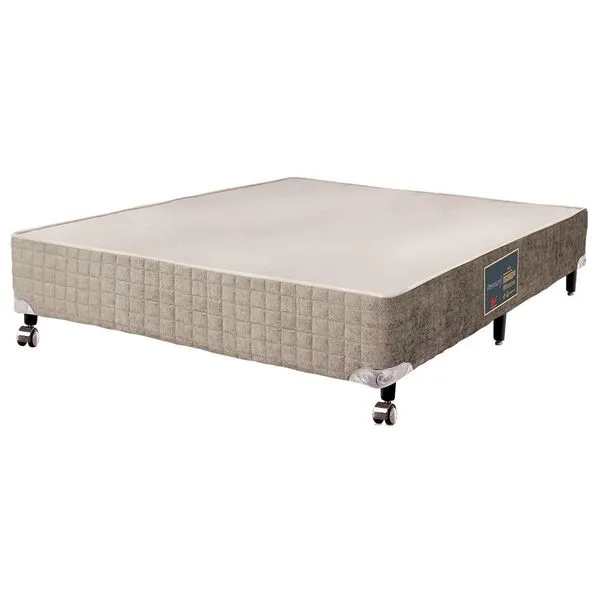 Base Box para Colchão de Casal Castor Premium Tecnopedic 39x138x188 cm Bege e Branco