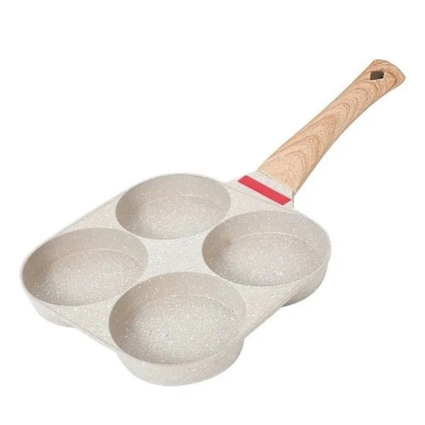 Frigideira de Ovo Antiaderente 4-Cup com Tampa Flip tamanho unico / Branco