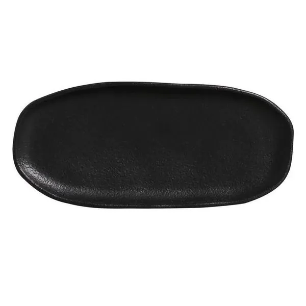 Conjunto de Travessas Ovais Pequenas Porto Brasil Orgânico Preto Matte 23x11cm - 4 Peças Preto