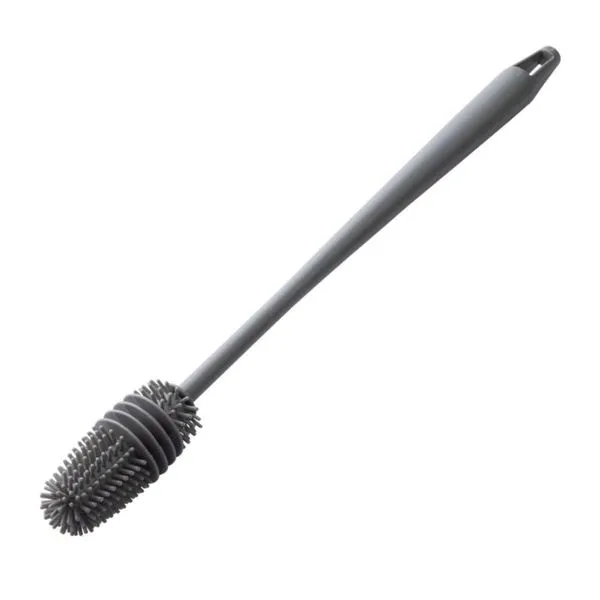 Escova de Silicone Cabo Longo para Lavar Garrafas Jarras Mamadeiras Copos Taças Limpeza Profunda
