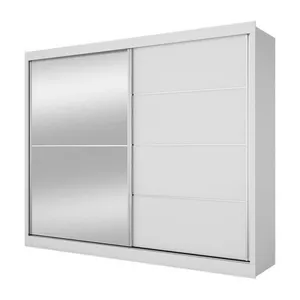 Guarda-Roupa Verona Plus MDF 2 Portas 4 Gavetas Mademarcs Branco