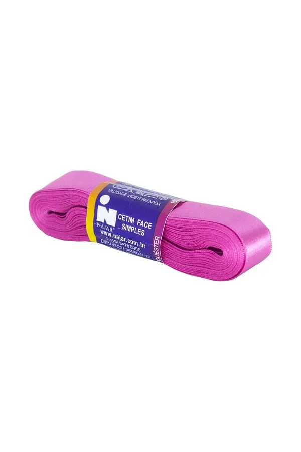 Fita de Cetim Nº05 22mm Peça com 10m Rosa Pink