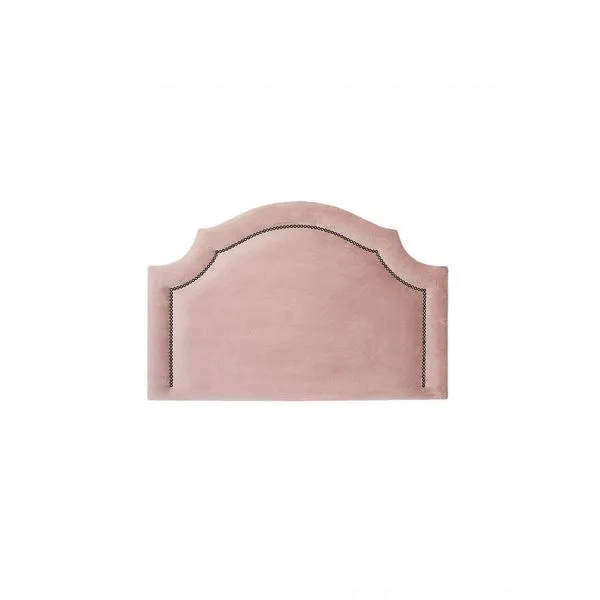 Cabeceira Solteiro Provençal Luxo 90X60 Rosê Tachas Fumê