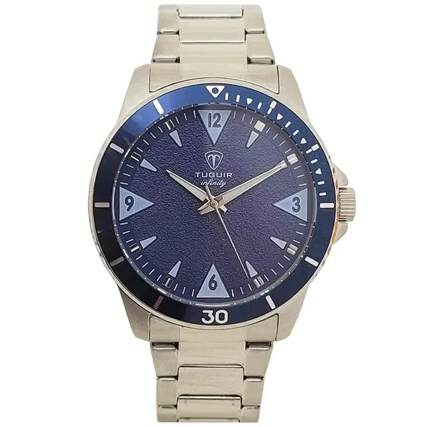 Relógio Tuguir Masculino Ref: 9167g Tgi37072 Casual Aço Prateado