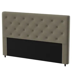 Cabeceira para Cama Queen Size Probel Hapton em Tecido Suede Bege