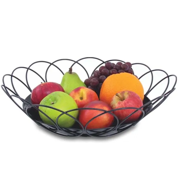 Fruteira Legumeira Argola Porta Fruta Verdura Bancada Mesa Preto