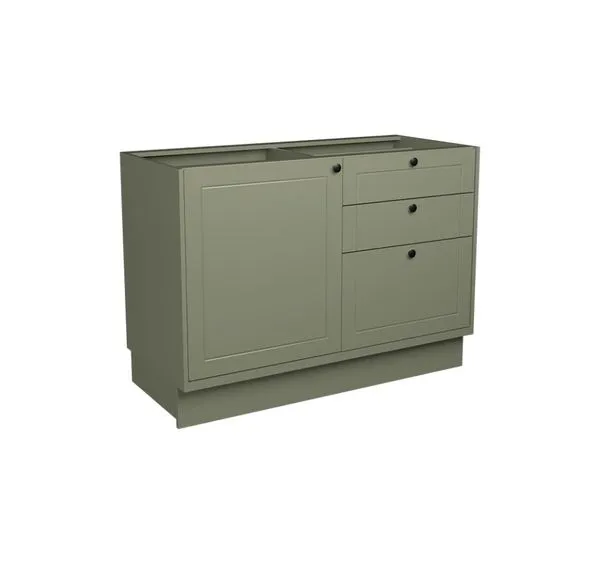 Balcão de Cozinha sem Tampo Évora 1 PT 3 GV Verde Hill