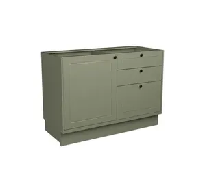 Balcão de Cozinha sem Tampo Évora 1 PT 3 GV Verde Hill