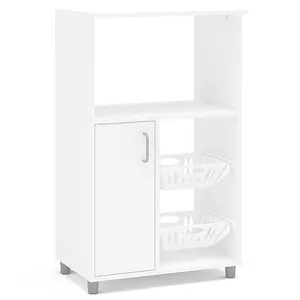 Fruteira Micro Facility com 1 Porta e 2 Cestas Politorno Branco
